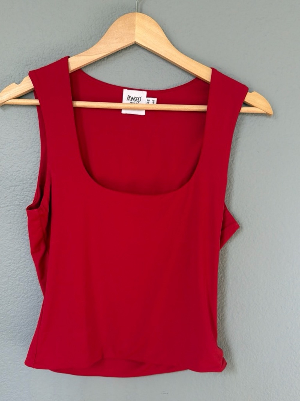 Princess Polly Red Scoop Neck Tank